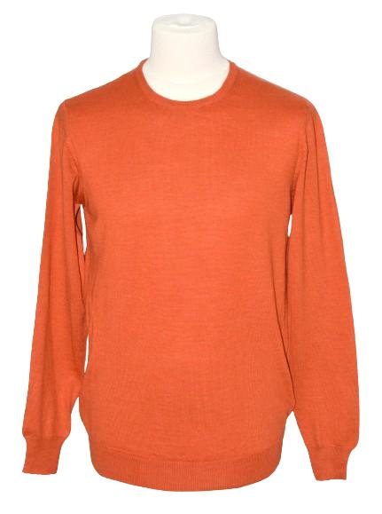 Nieuwe Knit Society wollen trui, steenrood/oranje, Mt. L, Maat 52/54 (L), Knit Society, Verzenden, Nieuw