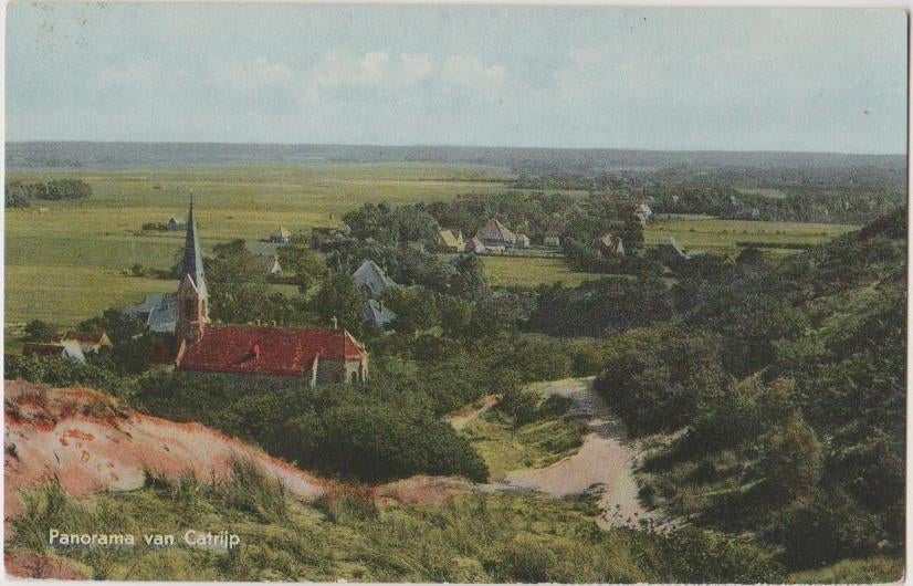 Catrijp (NH) Panorama ca. 1950 ., Verzenden, 1940 tot 1960, Ongelopen, Noord-Holland