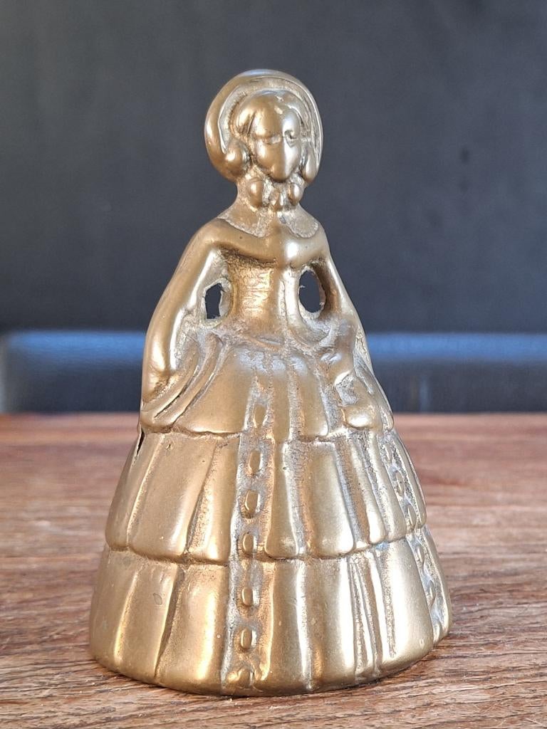 div vintage deurbel tafelbel hand-bel messing koper brons, Antiek en Kunst, Curiosa en Brocante, Ophalen of Verzenden