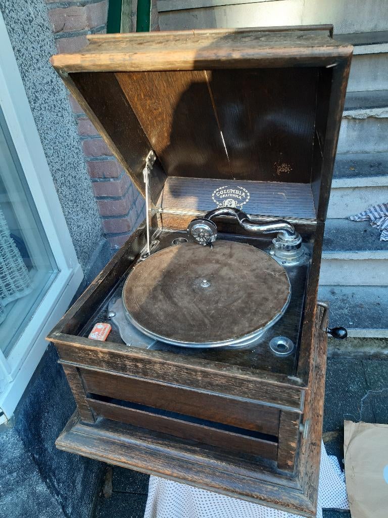 Tafelgrammofoon Columbia Grafonola, voor 78 toeren Lp’s, Ophalen, Gebruikt, Platenspeler, Overige merken