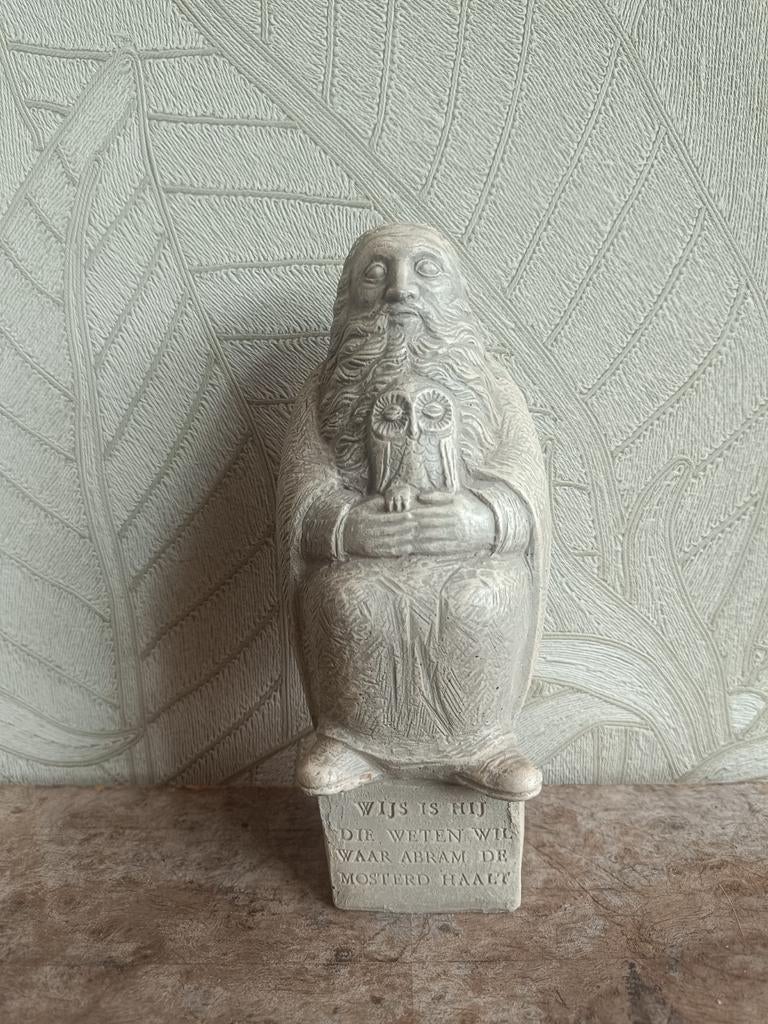Vintage Beeldje Abraham met Uil, Ophalen of Verzenden