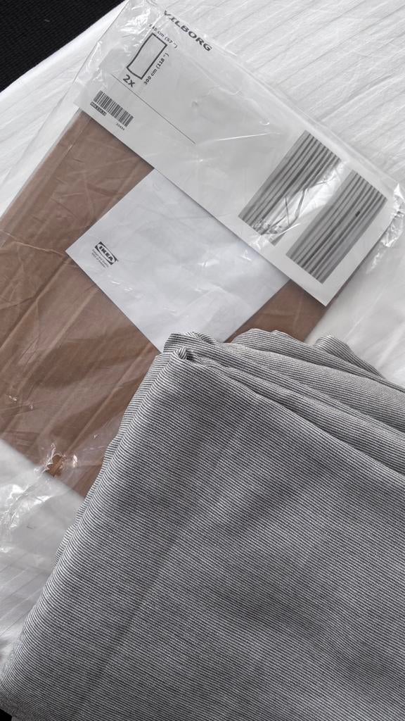 IKEA Vilborg Gordijnen, Ophalen of Verzenden, Zo goed als nieuw, Grijs, 200 cm of meer