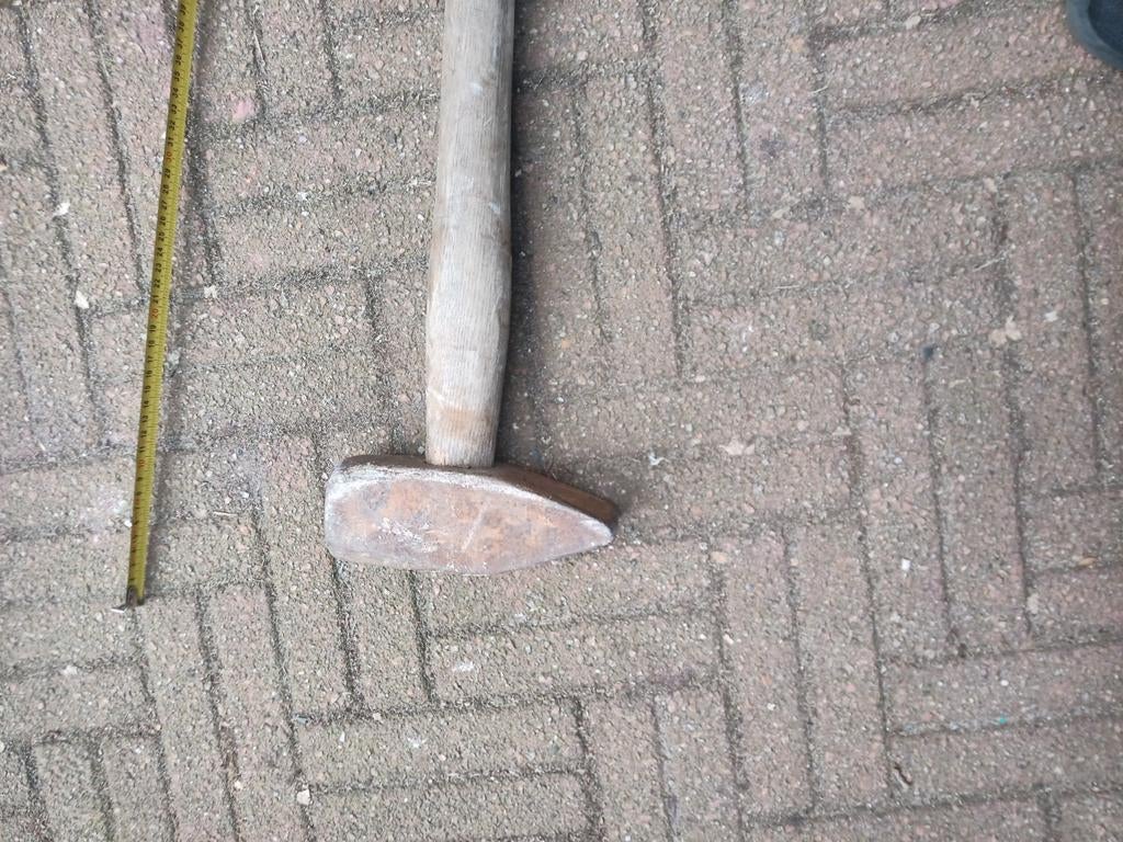 Sloop hamer met houten steel, Ophalen, Gebruikt