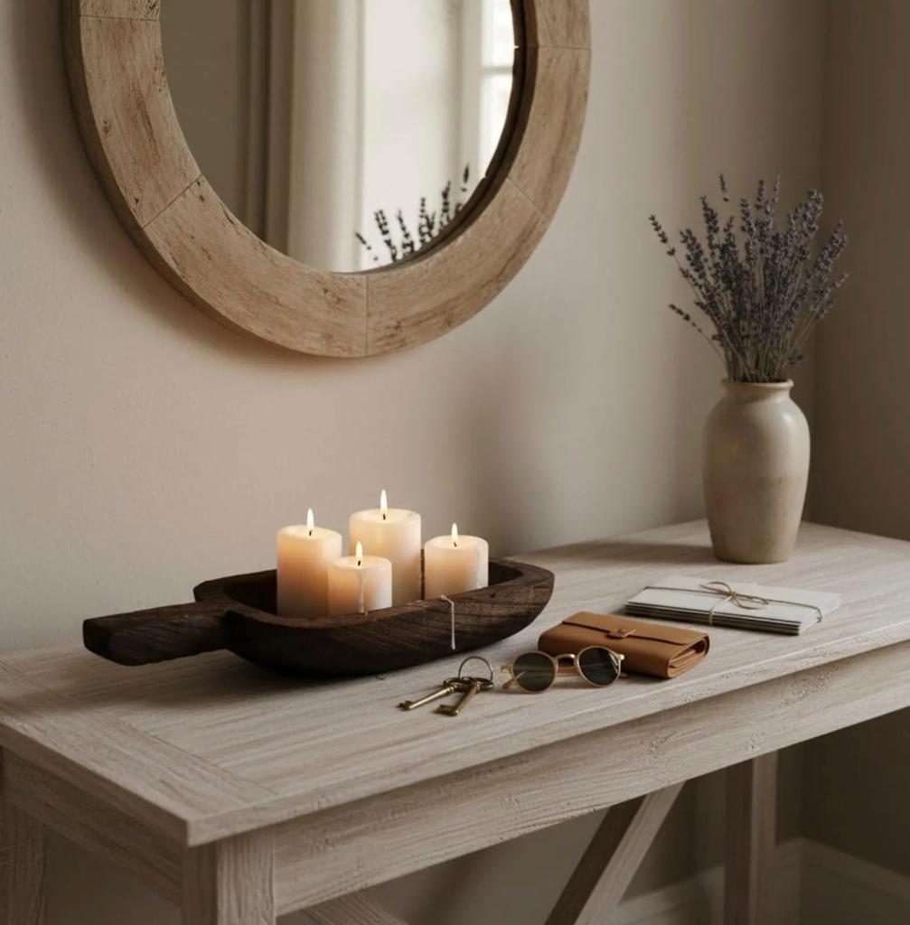 Landelijke houten trog 55/40cm  27cm  8cm, Ophalen of Verzenden