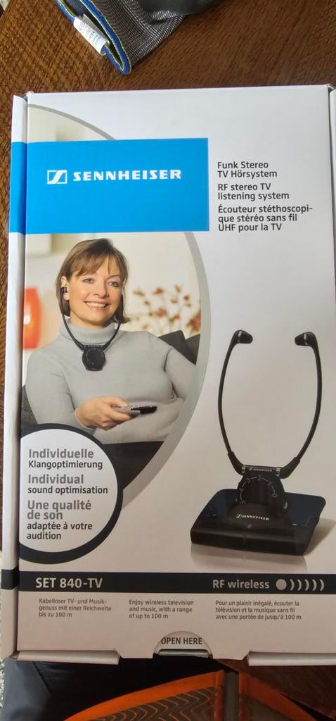 Sennheiser SET 840-TV Hoorondersteuning, Audio, Tv en Foto, Koptelefoons, Sennheiser, Nieuw, Ophalen of Verzenden, Over oor (circumaural)