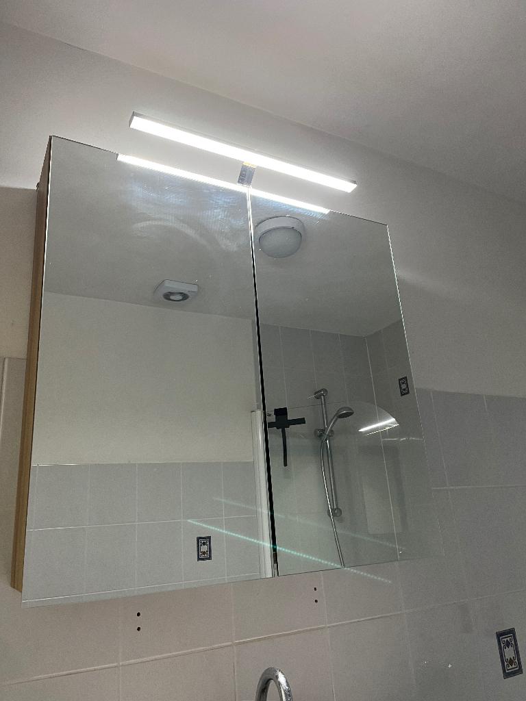 Badkamer spiegelkast, Ophalen, Spiegelkast, 50 tot 100 cm, Zo goed als nieuw