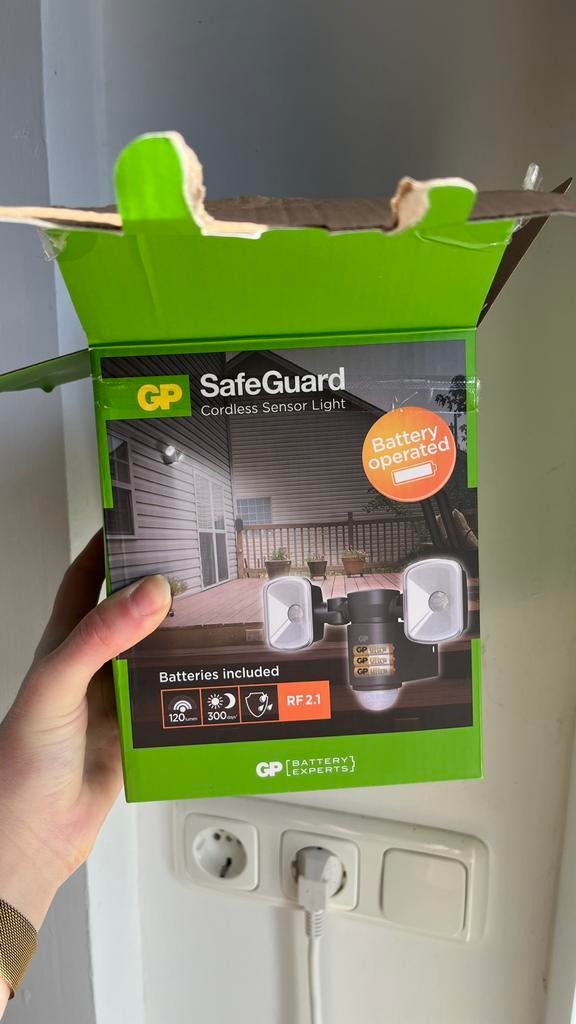 Lamp met sensor, geschikt voor buiten, Ophalen, Zo goed als nieuw