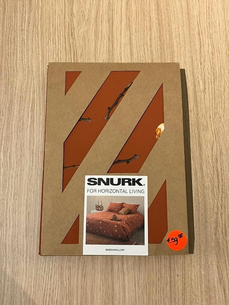 Snurk Marshmallow Dekbedovertrek - 140 x 200/220 cm, Huis en Inrichting, Eenpersoons, Bruin, Dekbedovertrek, Nieuw
