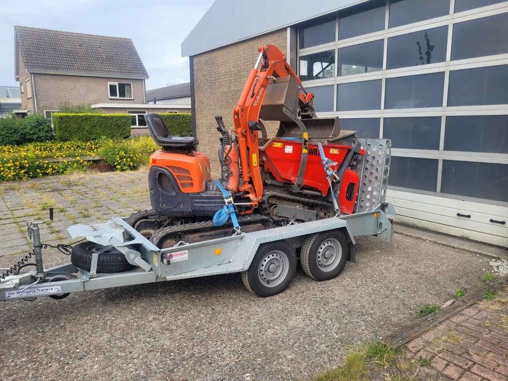 Te huur Minigraver graafmachine trilplaat rupsdumper, Ophalen of Verzenden, Graafmachine