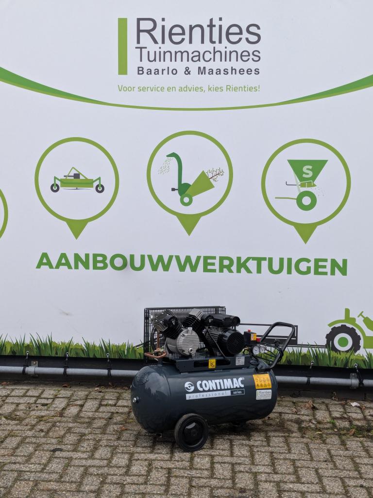 Contimac CM 402/10/100 compressor, Zo goed als nieuw, 25 tot 100 liter, 200 tot 400 liter/min, Niet ingevuld