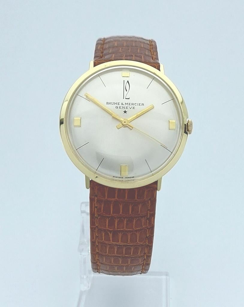 Baume et Mercier 14kt massief goud 1955 Excellelent staat., Polshorloge, 1930 tot 1960, Goud, Ophalen