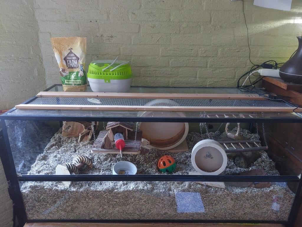 Leuk en groot gerbil (hamster) hok!, 110 cm of meer, Zo goed als nieuw, Ophalen, Minder dan 60 cm
