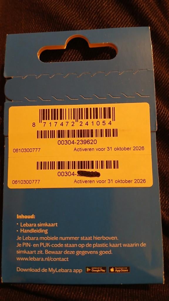 Lebara Simkaart 0610300777 top nummer Gratis Verzending!!, Verzenden, Nieuw, KPN, Simkaart