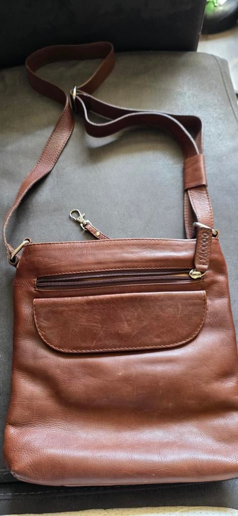 Saccoo- ByBosboom Amsterdam. Schoudertas., Ophalen of Verzenden, Gebruikt, Bruin, Leer