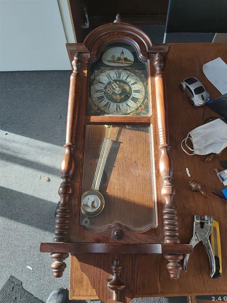 FRISIAN WORKING DUTCH WALL CLOCK - HEBRO HEERENVEEN THE NETH, Ophalen of Verzenden