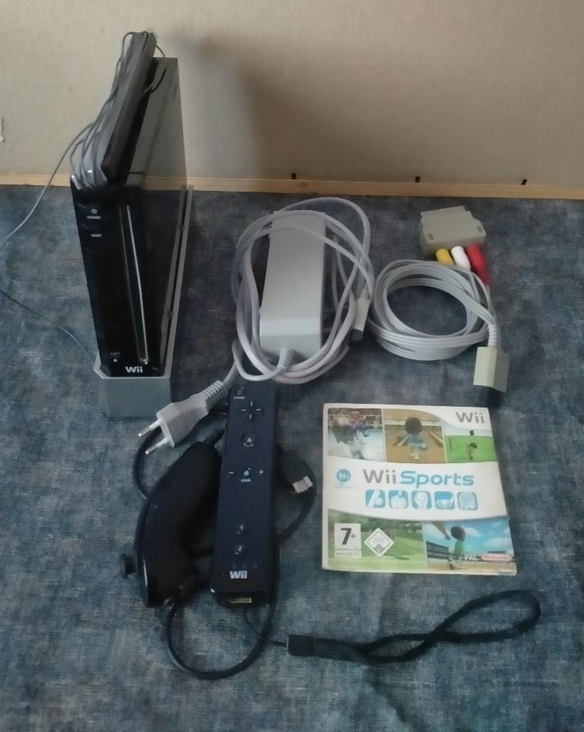 nintendo wii met 15 spelletjes, Ophalen, Met 1 controller, Met games
