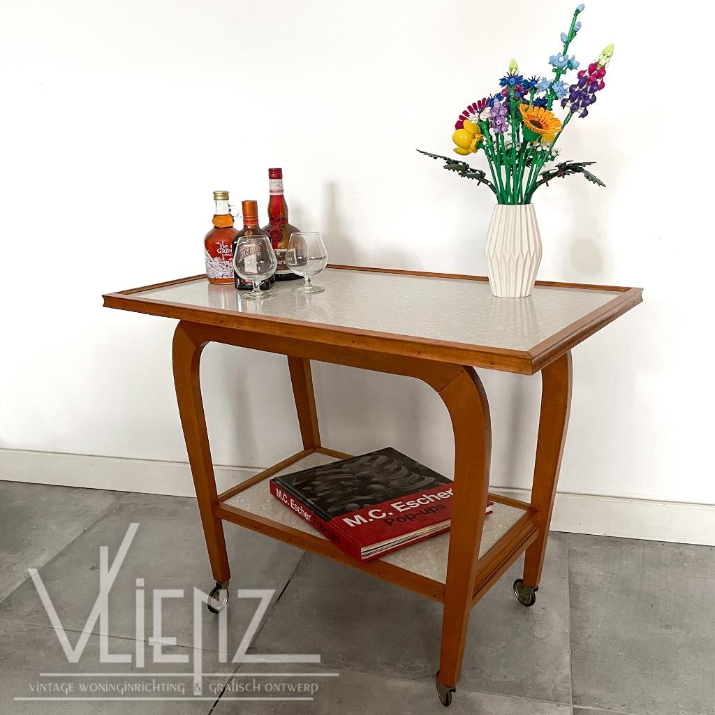 Vintage, Mid Century trolley, theewagen, serveerwagen, Huis en Inrichting, Ophalen, Gebruikt, -, -