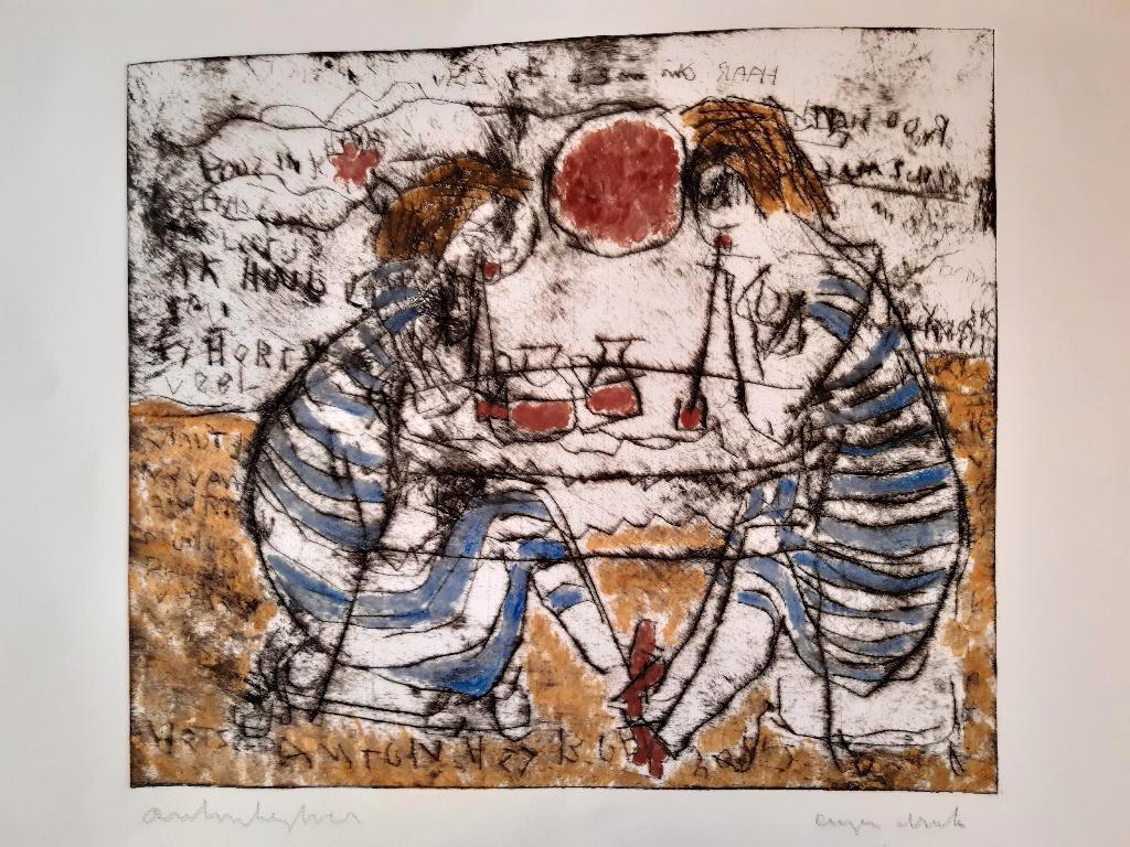 Anton Heyboer ets Badmeisjes, Baddames, Ophalen