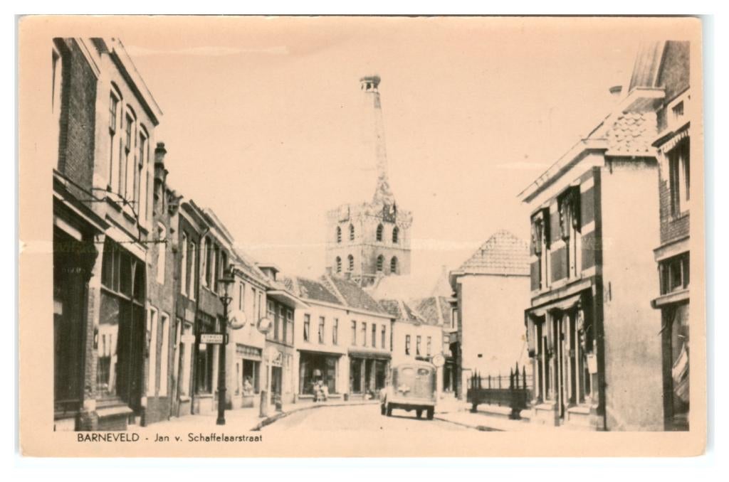 Barneveld, Jan v. Schaffelaarstraat, Verzenden, 1940 tot 1960, Ongelopen, Gelderland