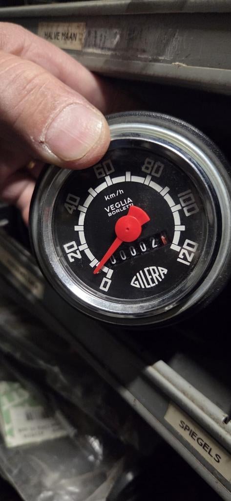 Nieuwe Veglia Borletti snelheidsmeter voor Gilera brommers, Ophalen of Verzenden