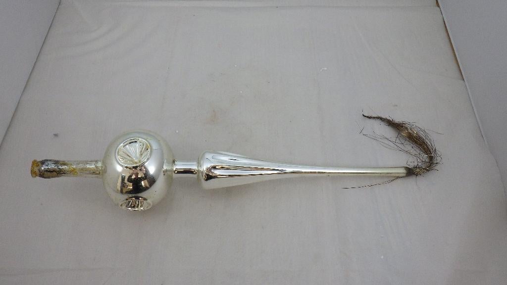 mooie sierlijke zilverkleurige piek, Diversen, Kerst, Ophalen of Verzenden, Gebruikt