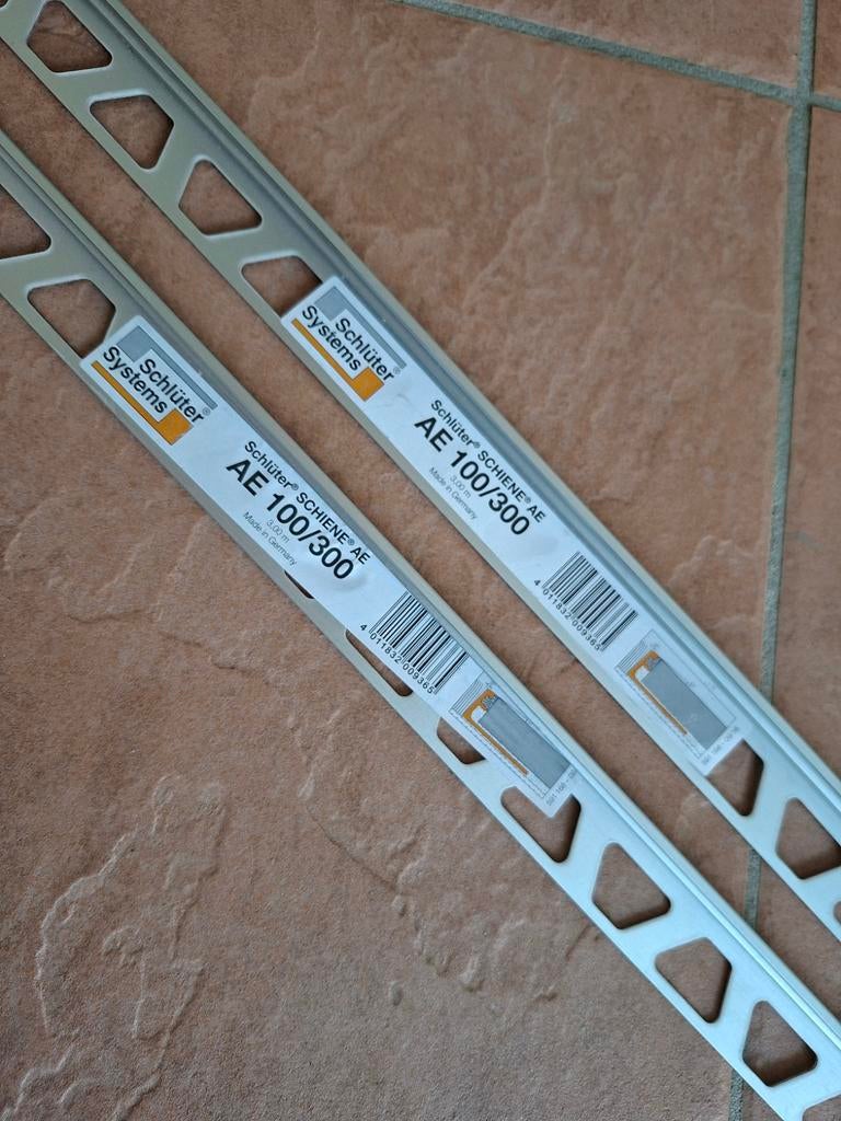 Tegelprofiel haaks 10 mm aluminium Zilver/Mat, Doe-het-zelf en Verbouw, Tegels, Nieuw, Minder dan 5 m², Overige materialen, 60 cm of meer