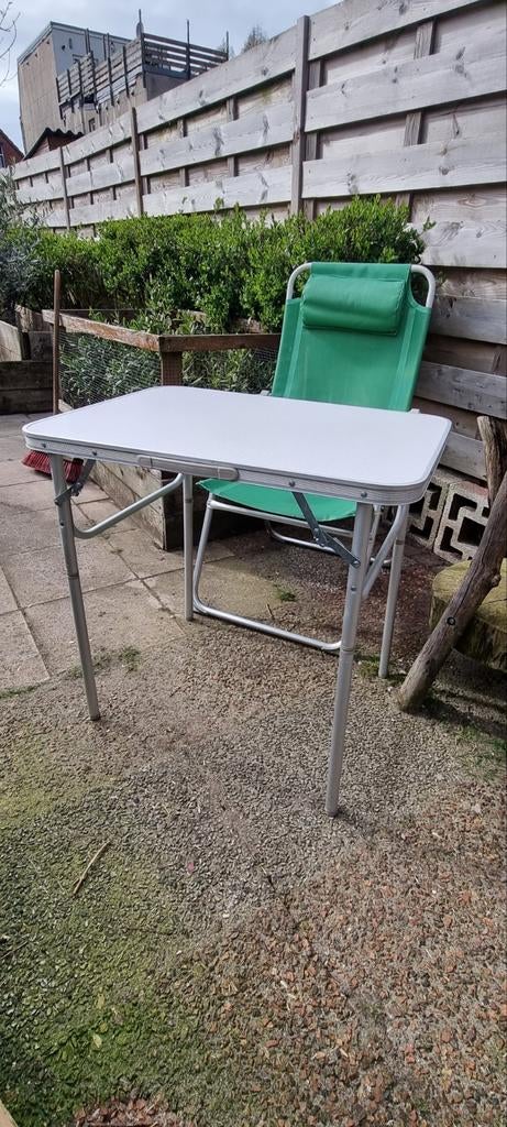 Opklapbare campingtafel - verstelbare hoogte, Ophalen, Gebruikt, Campingtafel
