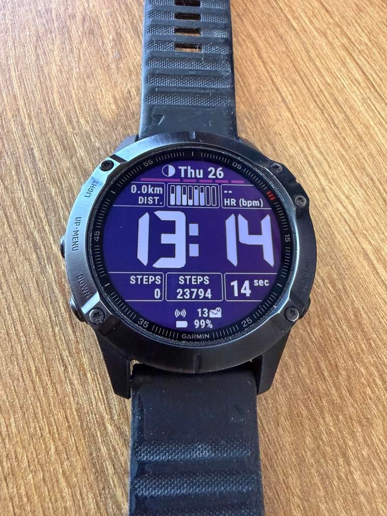 Garmin fēnix 6 Pro - 47mm - zwart - GPS - Multisport, GARMIN, Zwart, Ophalen of Verzenden, Zo goed als nieuw