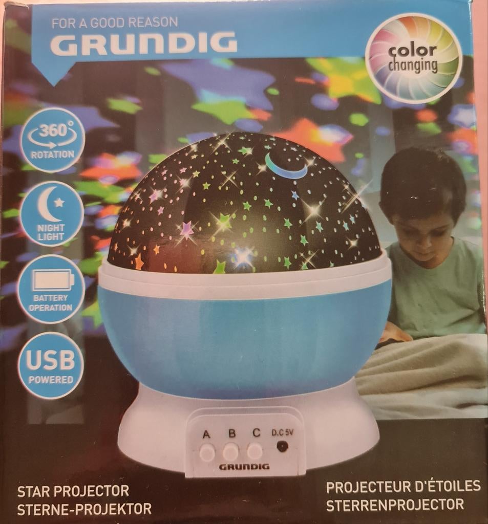 Grundig Sterrenhemel Projector Lamp - Nachtlampje, Ophalen of Verzenden, Nieuw, Modern, Speels