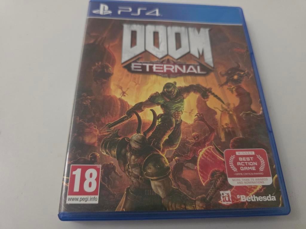 Doom Eternal voor Playstation 4 en 5 Lees Goed Aub, Vanaf 18 jaar, Bethesda NL, 1 speler, Bethesda EU