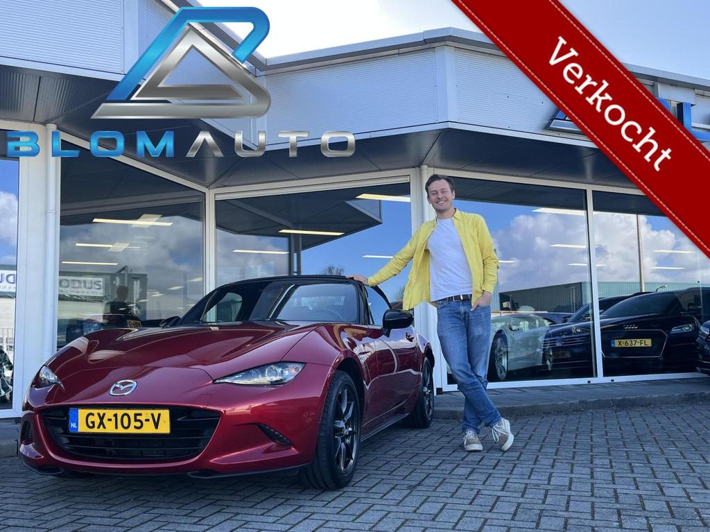 Mazda MX-5 1.5 SkyActiv-G 131 GT-M LED+BOSE+CARPLAY NL AUTO!, Achterwielaandrijving, Gebruikt, 4 cilinders, Cabriolet
