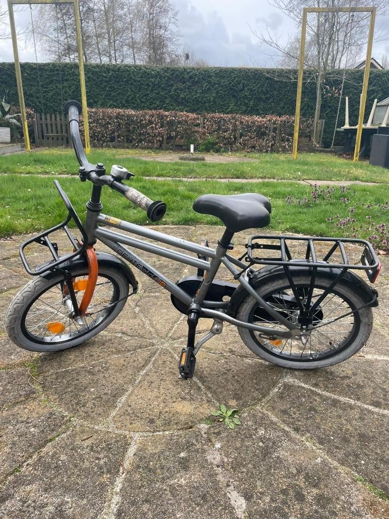 Kinderfietsje grijs 16 inch, Fietsen en Brommers, Ophalen, Gebruikt, 16 inch