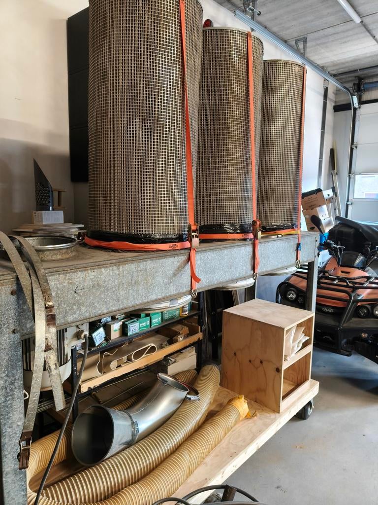 Houtafzuiging 380V met 3 filters, stekkerklaar, Doe-het-zelf en Verbouw, Ventilatie en Afzuiging, Ophalen of Verzenden