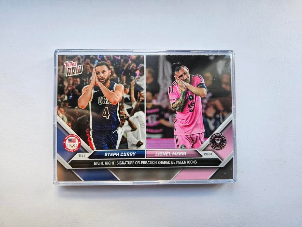 Topps Inception Steph Curry & Lionel Messi Dual Kaart, Ophalen of Verzenden, Zo goed als nieuw, Losse kaart