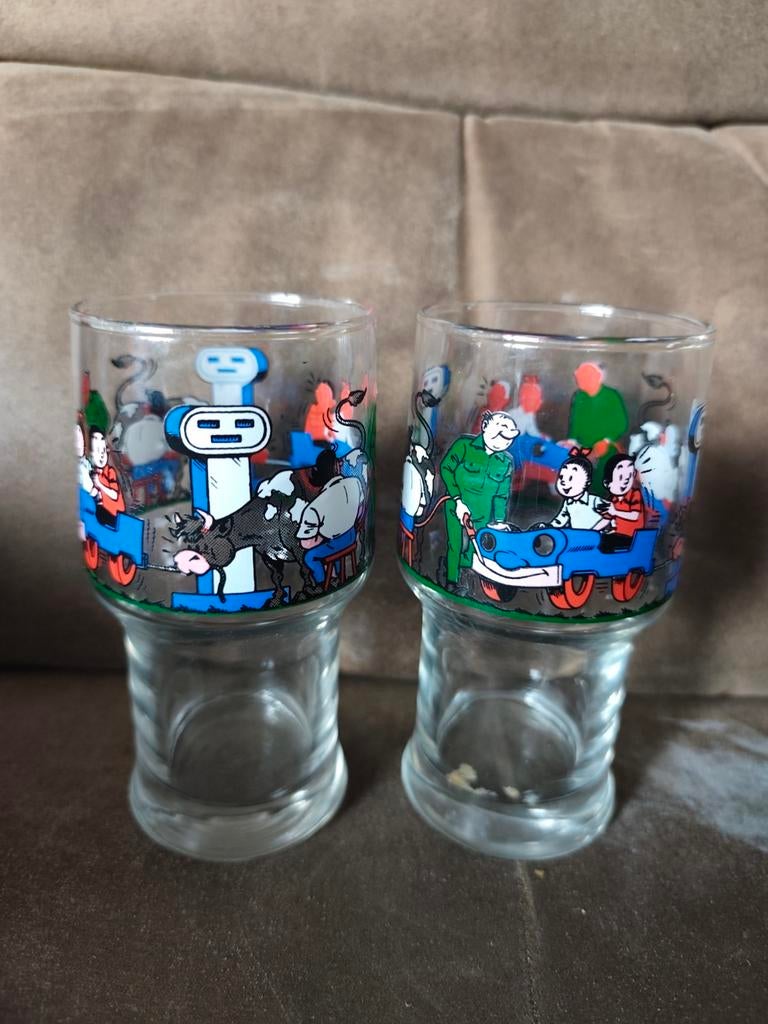 Suske en Wiske Glazen - Set van 2, Verzamelen, Stripfiguren, Ophalen of Verzenden
