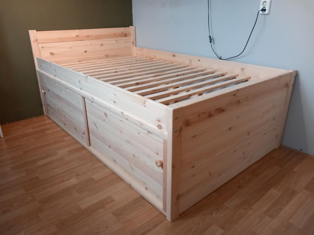 Bed Ot met schuifdeuren,elke maat te leveren, Ophalen, Nieuw, Tweepersoons, Hout