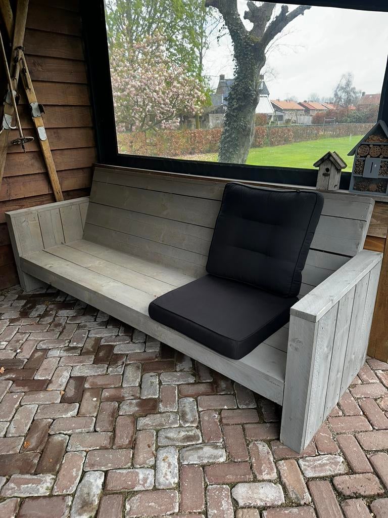 Loungebank Tuinbank Steigerhout, Tuin en Terras, Ophalen, Gebruikt, Hout