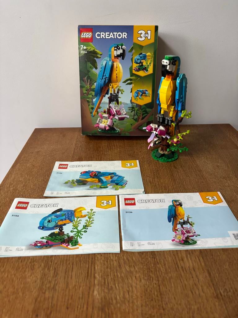 Lego Creator 3-in-1 31136 Exotische Papegaai, Ophalen of Verzenden, Zo goed als nieuw, Complete set, Lego