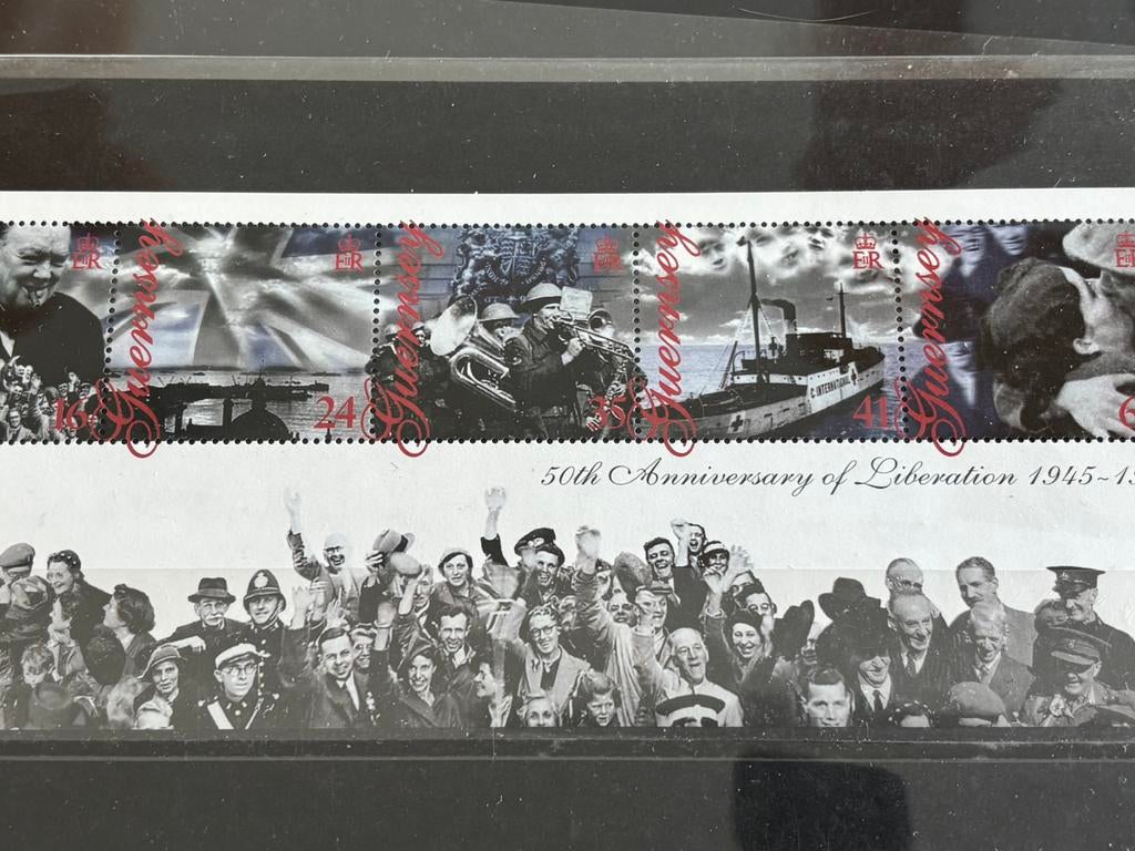 Schepen, Churchill, Guernsey 1995, Postzegels en Munten, Ophalen of Verzenden, Postfris, Overige thema's