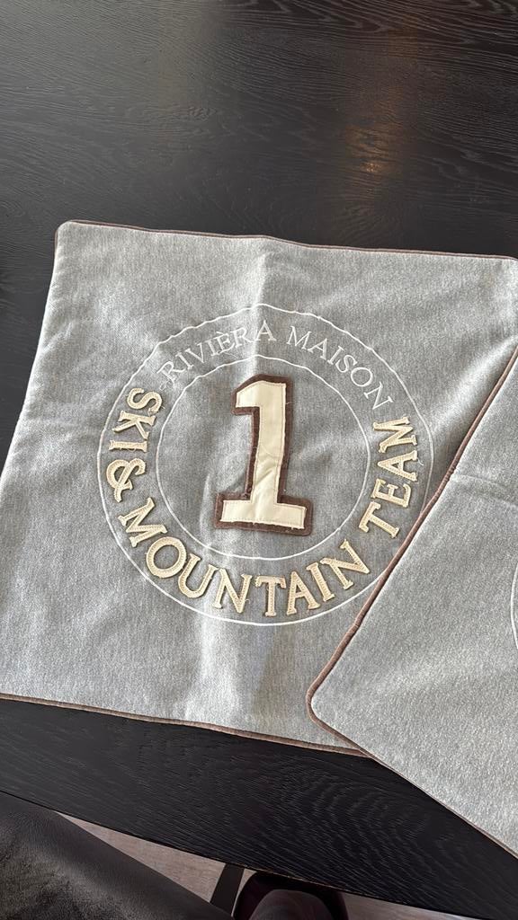 Riviera Maison kussensloop, Ophalen of Verzenden, Nieuw, Grijs, Vierkant