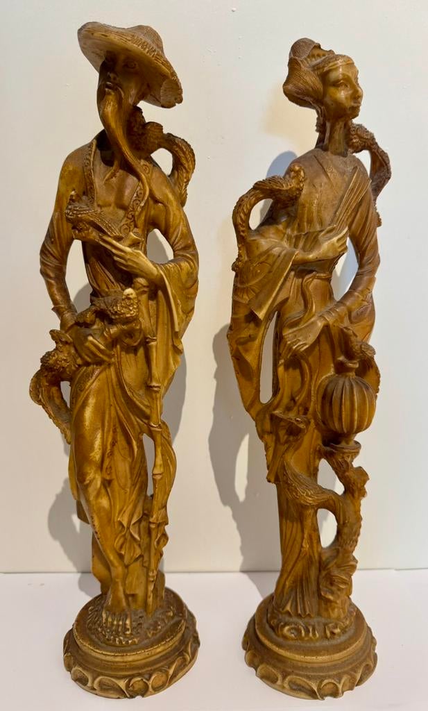 Aziatische beelden - chinese stijl ivoor look, Ophalen of Verzenden, Azië