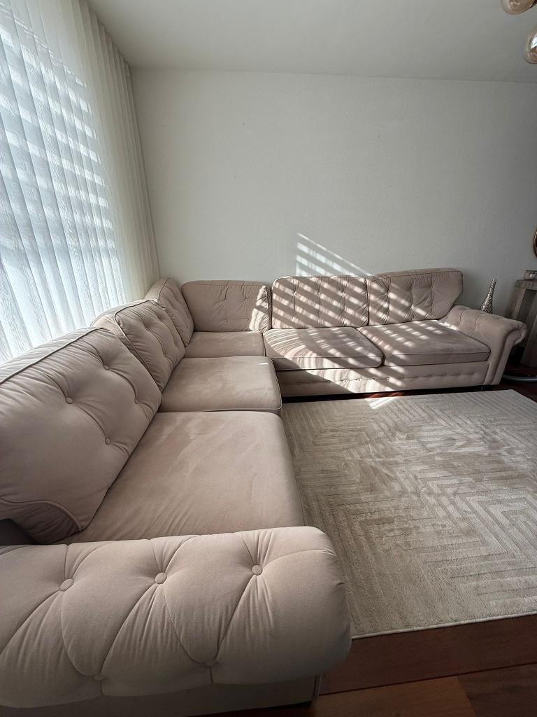 Luxe L‑vormige hoekbank, Ophalen, 250 tot 300 cm, Minder dan 75 cm, Hoekbank