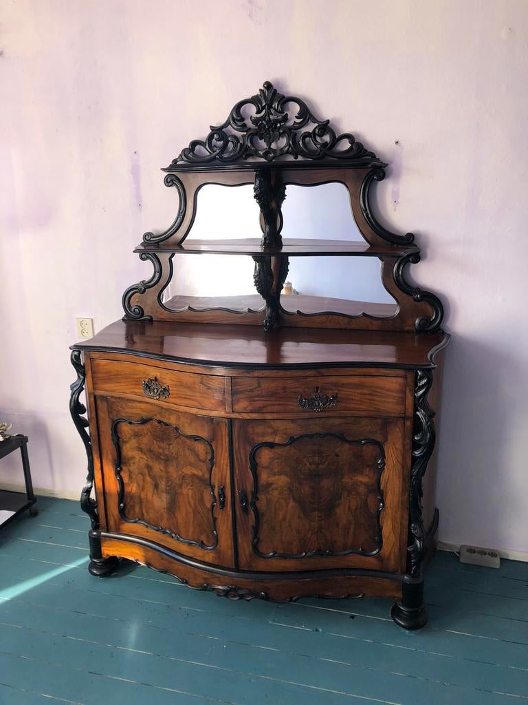 Bonheur du jour ca 1870 Willem III, Antiek en Kunst, Antiek | Meubels | Kasten, Ophalen of Verzenden