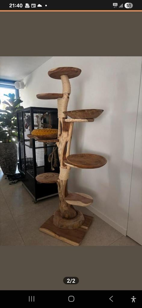 Krabpaal massief hout, Ophalen, Zo goed als nieuw, Krabpaal