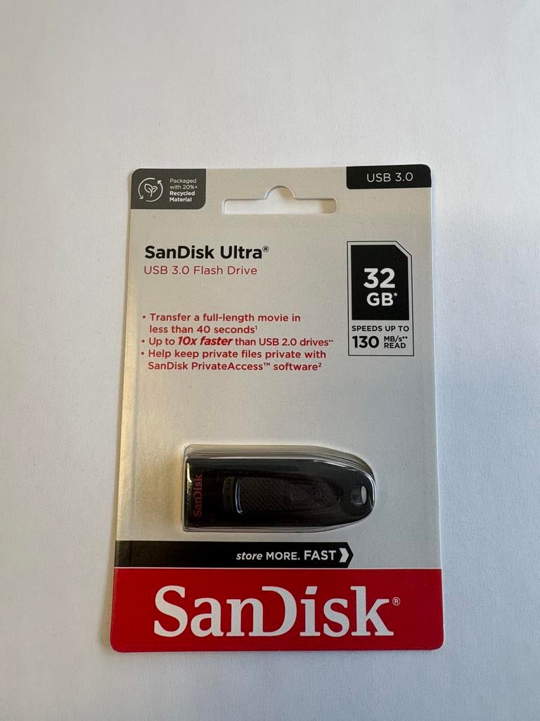 Nieuwe SanDisk 32GB USB-stick, Verzenden, Zo goed als nieuw