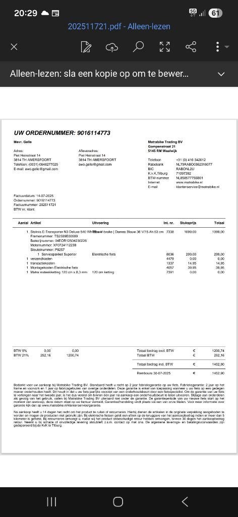 Elektrische fiets, Velgrem, Versnellingen, Zo goed als nieuw, 50 tot 53 cm