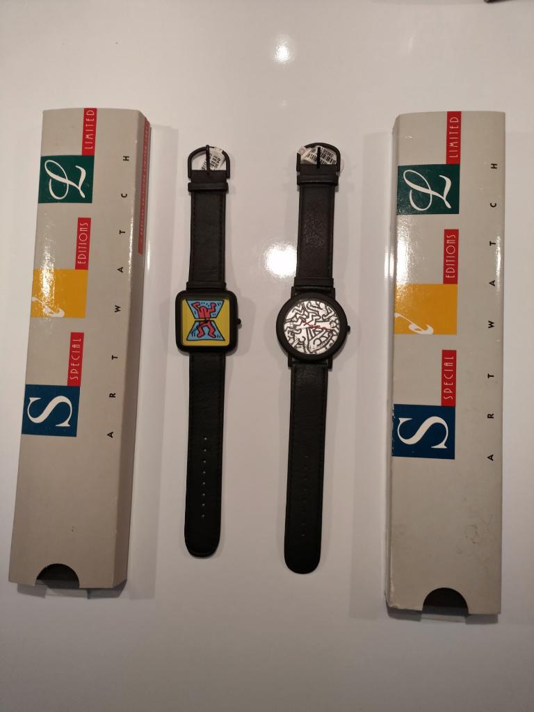 Keith Haring horloge - Special Limited Edition Art Watch set, Overige merken, Overige materialen, Leer, Polshorloge