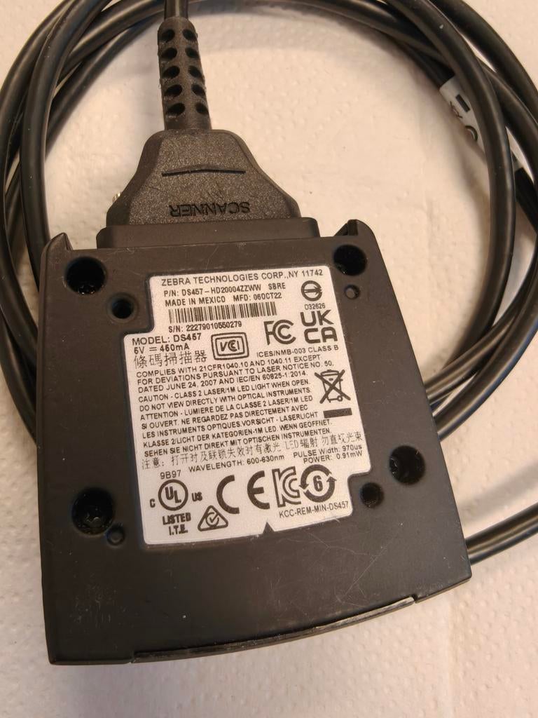 Zebra DS457 Barcode Scanner HD20004ZZWW, Ophalen of Verzenden