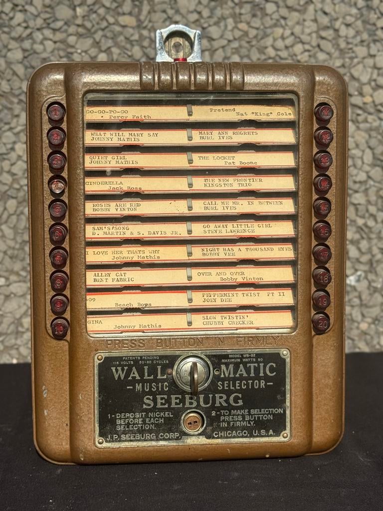 Pre-war Seeburg wallbox. Zeldzaam mooi !!, Ophalen, Zo goed als nieuw, 1950 tot 1960, Seeburg