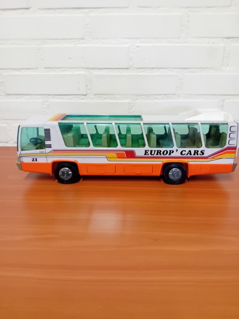 Vintage Joustra Autobus 'Europ' Cars' - Made in France, Ophalen of Verzenden, Gebruikt